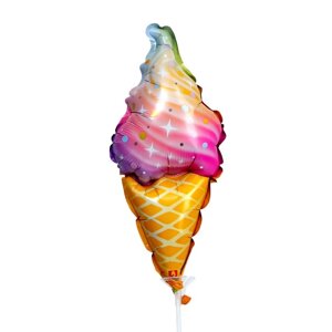 Шар фольгированный 13"Искрящееся мороженое» с клапаном