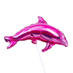 Шар фольгированный 14"Дельфин», цвет розовый