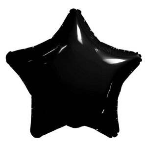 Шар фольгированный 19"Чёрный», звезда