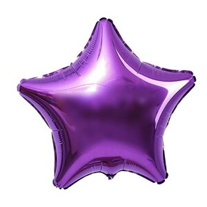 Шар фольгированный 19"Пурпурный», звезда
