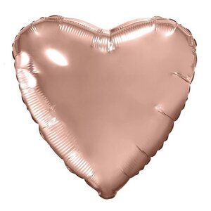 Шар фольгированный 19"Розовое золото», сердце