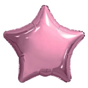 Шар фольгированный 19" звезда "Нежно-розовый"