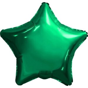 Шар фольгированный 19" звезда "Зеленый"