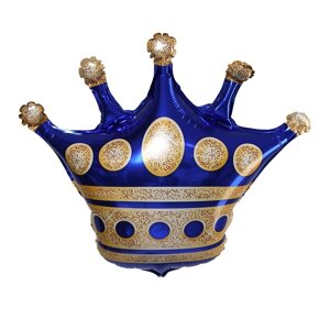 Шар фольгированный 24"Корона», цвет синий