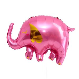 Шар фольгированный 24"Слон», розовый