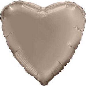 Шар фольгированный 30"Мистик крем», сердце, индивидуальная упаковка