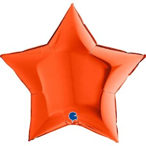 Шар фольгированный 9"Звезда оранжевая», мини-фигура