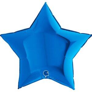 Шар фольгированный 9"Звезда синяя», мини-фигура