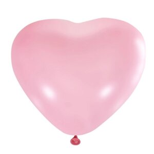 Шар латексный 12"Сердце», пастель, набор 50 шт., цвет розовый