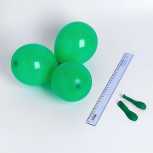 Шар латексный 5", пастель, набор 100 шт., водные бомбочки, цвет зелёный