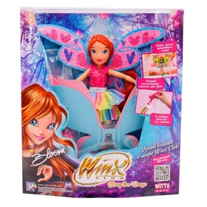 Шарнирная кукла Winx Club Bling the Wings «Блум», с крыльями и глиттером, 24 см