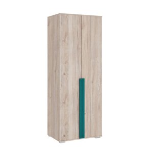 Шкаф двухдверный «Лайк 03.01», 800 550 2100 мм, цвет дуб мария / изумруд