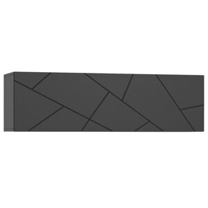 Шкаф навесной «Шерлок», 1202314350 мм, 1 дверь, цвет ЛДСП графит серый / МДФ графит
