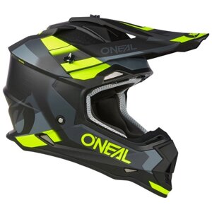 Шлем кроссовый O'Neal 2Series Spyde V. 23, ABS, матовый, серый/желтый, M
