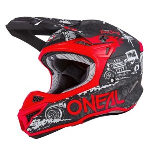 Шлем кроссовый O'Neal 5Series HR V. 22, ABS, матовый, черный/красный, L