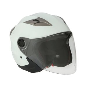 Шлем открытый с двумя визорами, размер XL (60-61), модель - BLD-708E, белый глянцевый