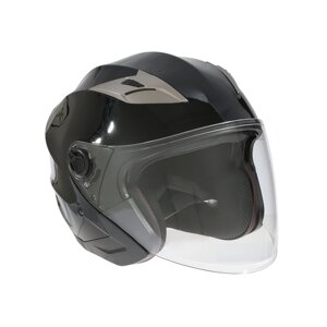 Шлем открытый с двумя визорами, размер XXL (61), модель - BLD-708E, черный глянцевый