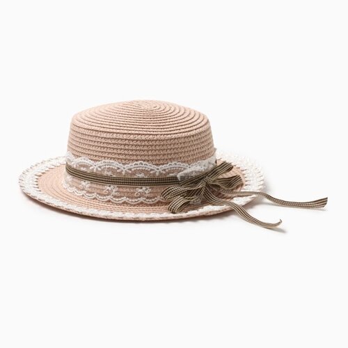 Шляпа для девочки "Леди" MINAKU, р-р 52, цв. розовый