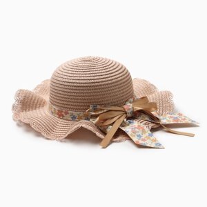 Шляпа для девочки "Милашка" MINAKU, р-р 52, цв. розовый