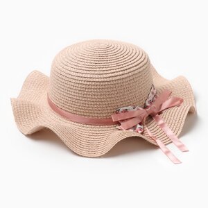 Шляпа для девочки "Милашка" MINAKU, р-р 54, цв. розовый