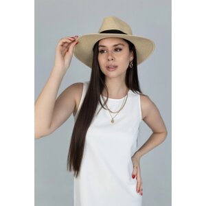 Шляпа женская Isee, размер 54-58, цвет молочный