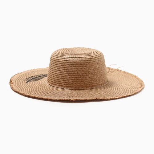 Шляпа женская MINAKU, цвет светло-коричневый, р-р 58