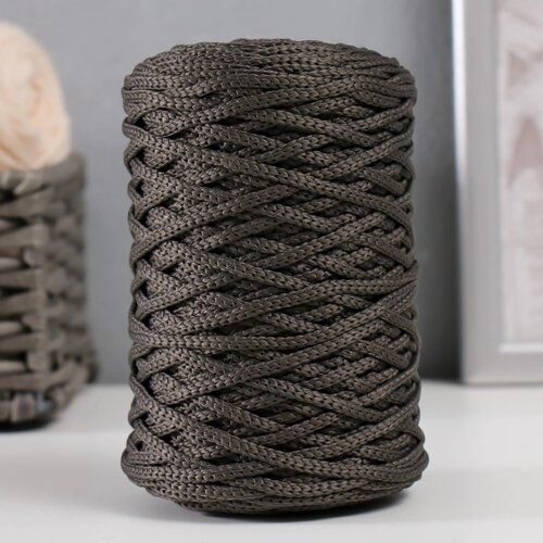 Шнур для вязания 100% полиэфир 3мм 100м/20020гр (12-темно-серый)
