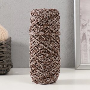 Шнур для вязания 35% хлопок,65% полипропилен 3 мм 85м/16010 гр (Экрю/шоколад)
