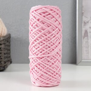 Шнур для вязания 35% хлопок,65% полипропилен 3 мм 85м/16010 гр (Розовый/белый)