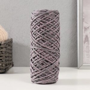 Шнур для вязания 35% хлопок,65% полипропилен 3 мм 85м/16010 гр (Розовый/графит)