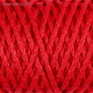 Шнур для вязания "Классик" без сердечника 100% полиэфир ширина 4мм 100м (т. красный)