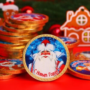 Шоколадная медаль "Дед мороз и Снегурочка"25 г 1004275