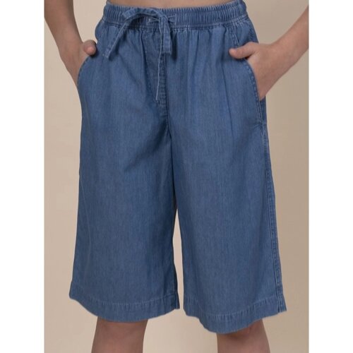 Шорты для девочек, рост 98 см, цвет джинс