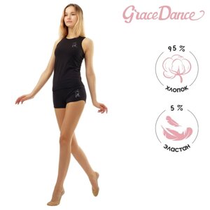 Шорты для гимнастики и танцев Grace Dance, р. 40, цвет чёрный