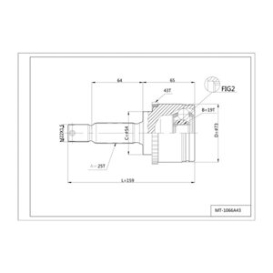 Шрус привода double FORCE, с ABS DFCV066