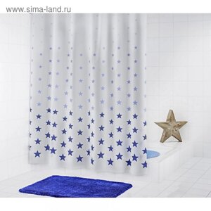 Штора для ванной комнаты 180х200 см Stella, цвет синий