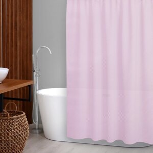 Штора для ванной комнаты «Бриллиант», 180180 см, цвет светло-розовый