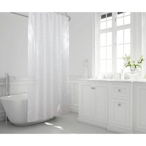 Штора для ванной комнаты Prisma, 180200 см, ПВХ, цвет белый