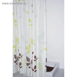 Штора для ванных комнат Gerlinde, цвет бежевый/коричневый, 180x200 см