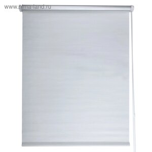 Штора рулонная «Блэкаут Штрих», 60х175 см, цвет белый