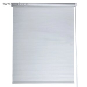 Штора рулонная «Блэкаут Штрих», 70х175 см, цвет белый