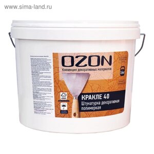 Штукатурка декоративная OZON "Кракле 40" акриловая 16 кг