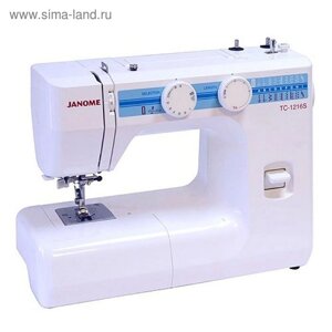 Швейная машина Janome TC-1216S, 60 Вт, 16 операций, автомат, бело-голубая