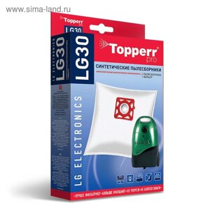 Синтетический пылесборник Topperr LG 30 для пылесосов LG Electronics, 4 шт. 1 фильтр