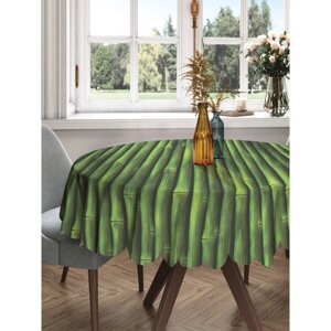Скатерть на стол «Бамбуковые стебли», круглая, сатен, d = 150 см