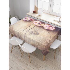 Скатерть на стол «Цветки вишни», прямоугольная, сатен, размер 145х180 см