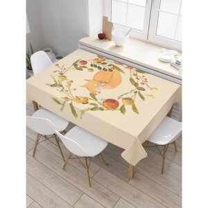 Скатерть на стол «Лиса, лисичка, лис», прямоугольная, сатен, размер 120х145 см