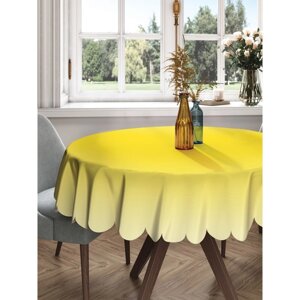 Скатерть на стол «Желтый перелив», круглая, сатен, d = 150 см