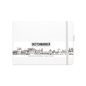 Скетчбук Sketchmarker, 210 х 148 мм, 80 листов, белый, блок 140 г/м2