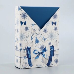 Складная коробка «Новогодний бант», 21 15 5 см